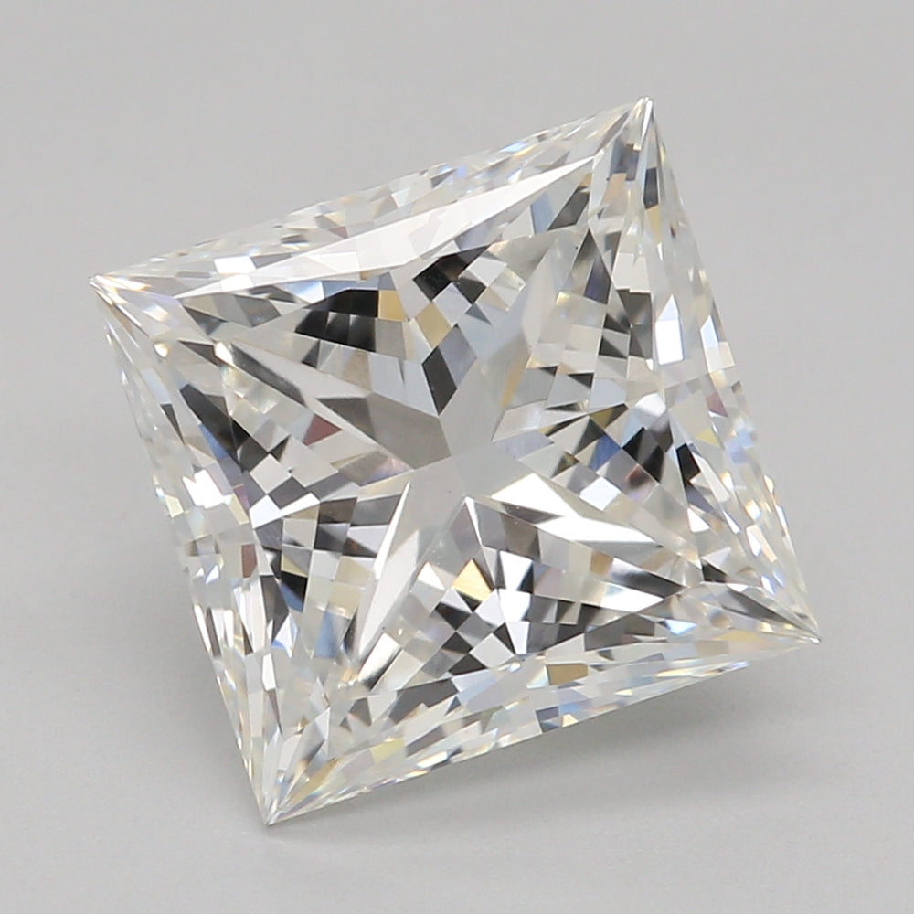 2.58 Carat Princess Lab Diamond with  Cut Diamond in 14KT  view 1
