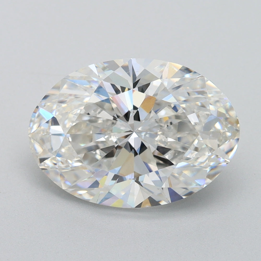 3.17 Carat Oval Lab Diamond with  Cut Diamond in 14KT  view 1

