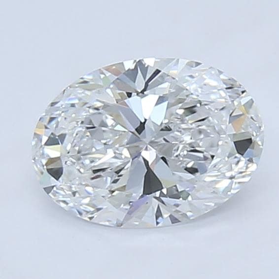 1.5 Carat Oval Lab Diamond with  Cut Diamond in 14KT  view 1
