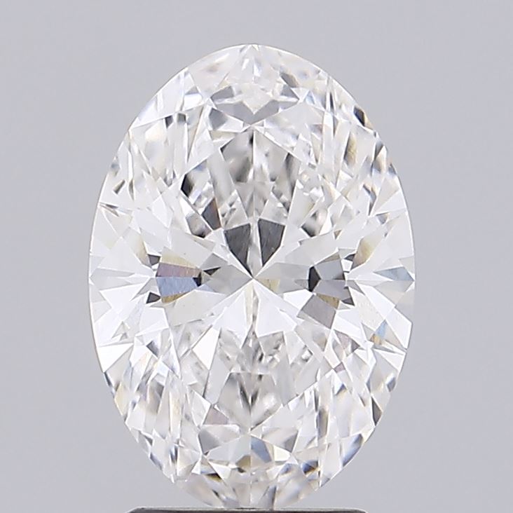 2.71 Carat Oval Lab Diamond with  Cut Diamond in 14KT  view 1
