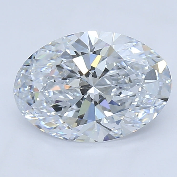 2.07 Carat Oval Lab Diamond with  Cut Diamond in 14KT  view 1
