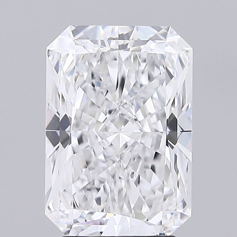 3.24 Carat Radiant Lab Diamond with  Cut Diamond in 14KT  view 1
