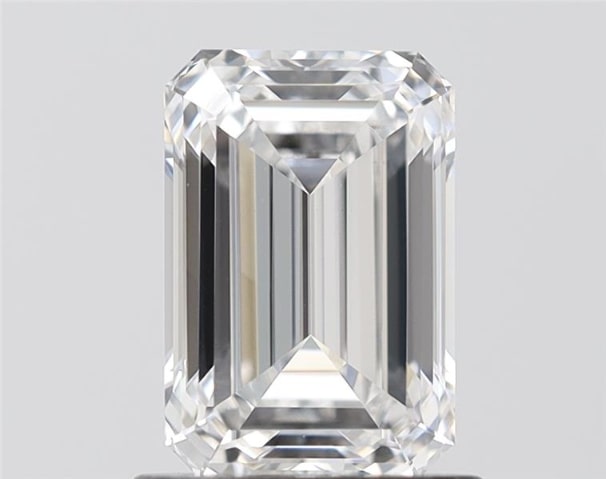 3.12 Carat Emerald Lab Diamond with  Cut Diamond in 14KT  view 1
