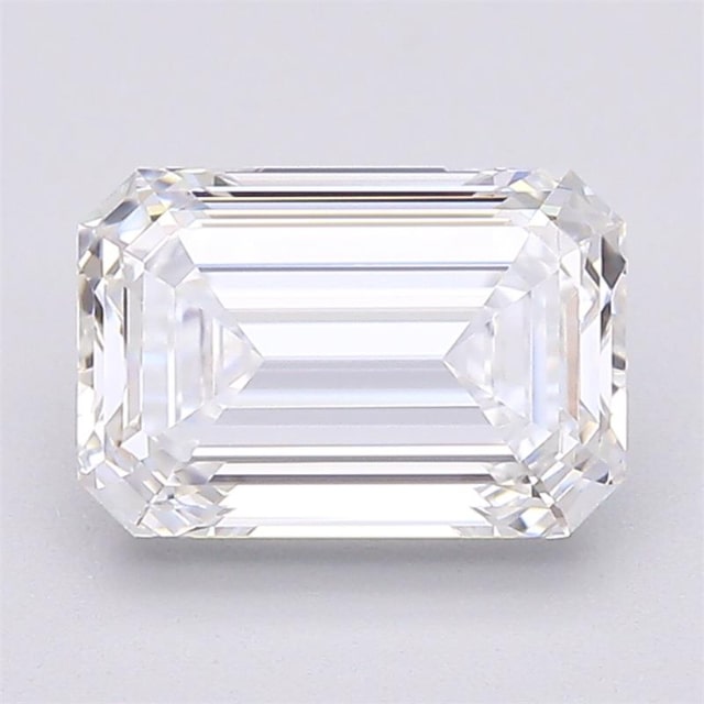 1.59 Carat Emerald Lab Diamond with  Cut Diamond in 14KT  view 1
