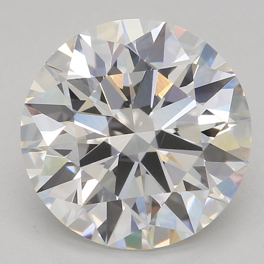 2.54 Carat Round Lab Diamond with  Cut Diamond in 14KT  view 1

