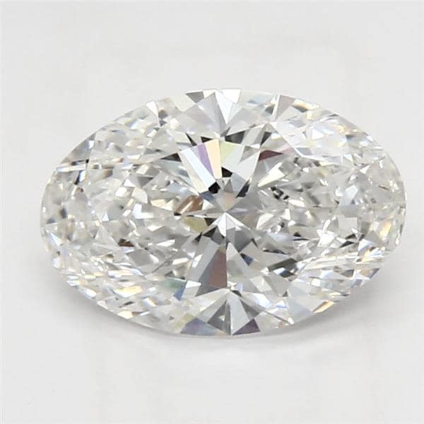 1.5 Carat Oval Lab Diamond with  Cut Diamond in 14KT  view 1
