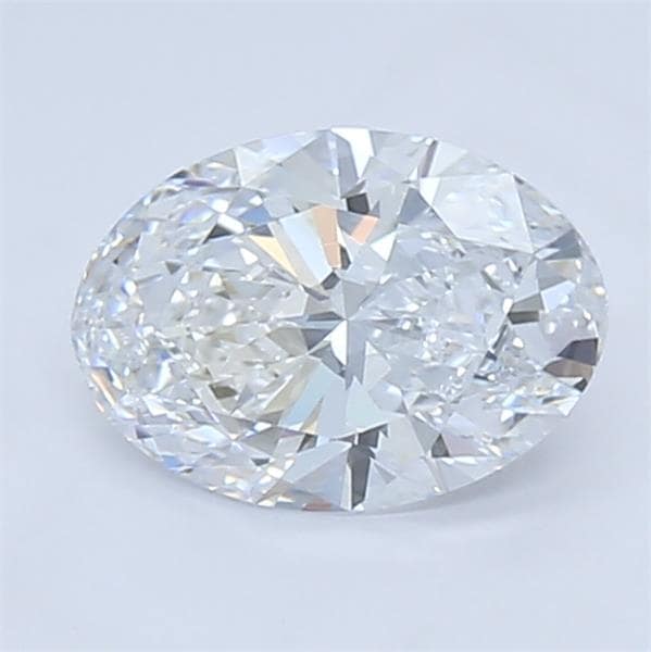 1.5 Carat Oval Lab Diamond with  Cut Diamond in 14KT  view 1
