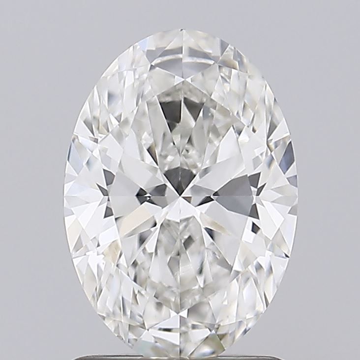 1.04 Carat Oval Lab Diamond with  Cut Diamond in 14KT  view 1
