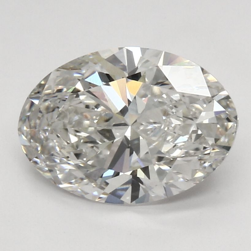 2.43 Carat Oval Lab Diamond with  Cut Diamond in 14KT  view 1

