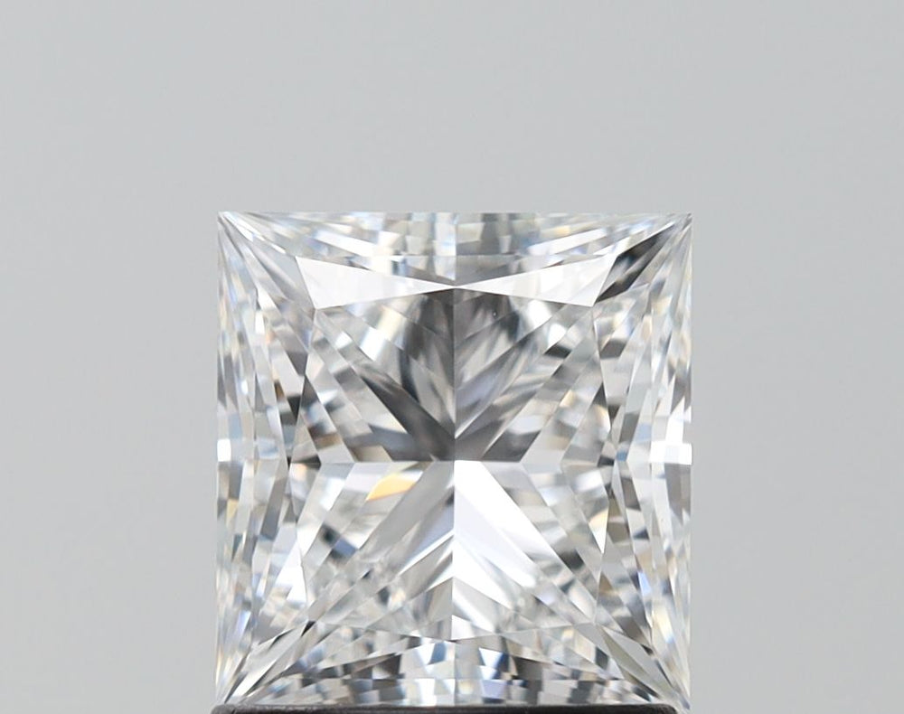 1.56 Carat Princess Lab Diamond with  Cut Diamond in 14KT  view 1
