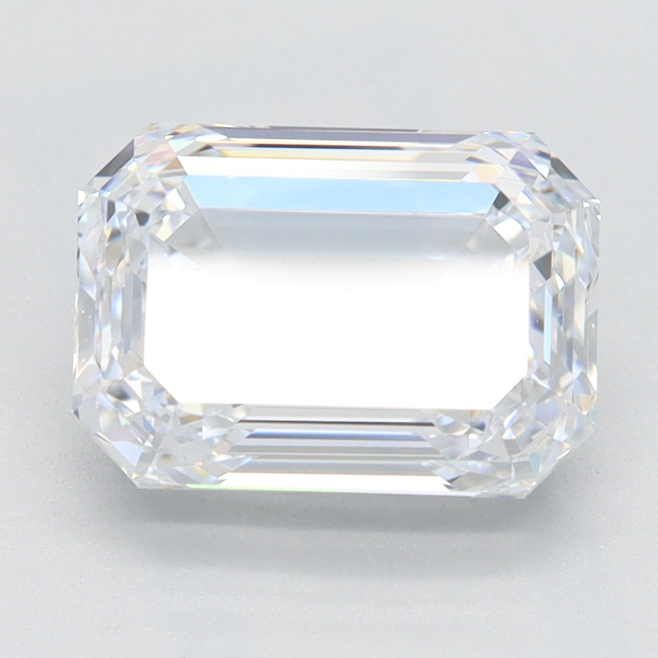 2.51 Carat Emerald Lab Diamond with  Cut Diamond in 14KT  view 1
