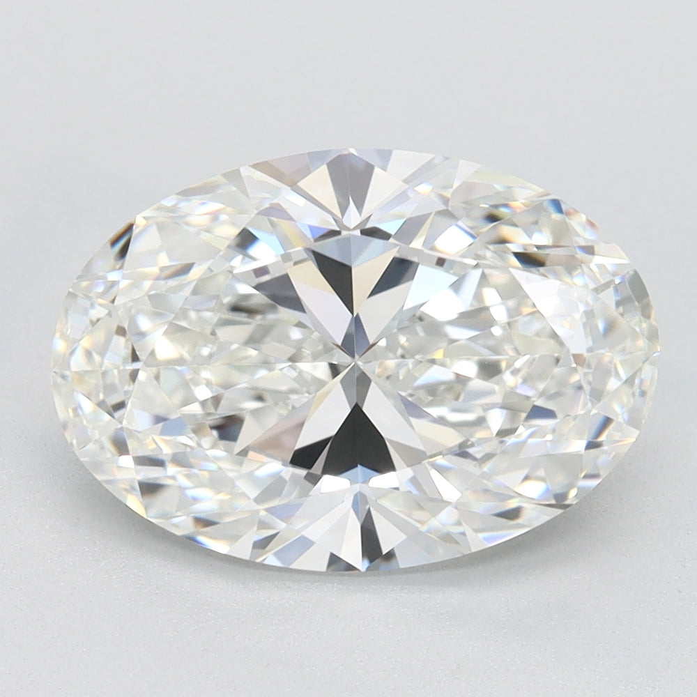 2.74 Carat Oval Lab Diamond with  Cut Diamond in 14KT  view 1
