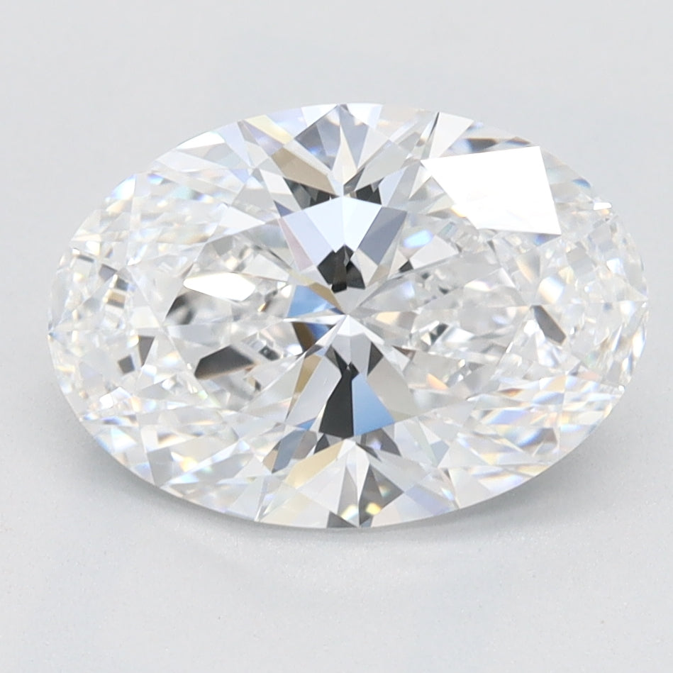 2.0 Carat Oval Lab Diamond with  Cut Diamond in 14KT  view 1
