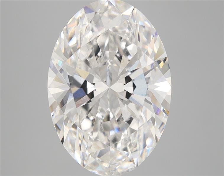 3.84 Carat Oval Lab Diamond with  Cut Diamond in 14KT  view 1
