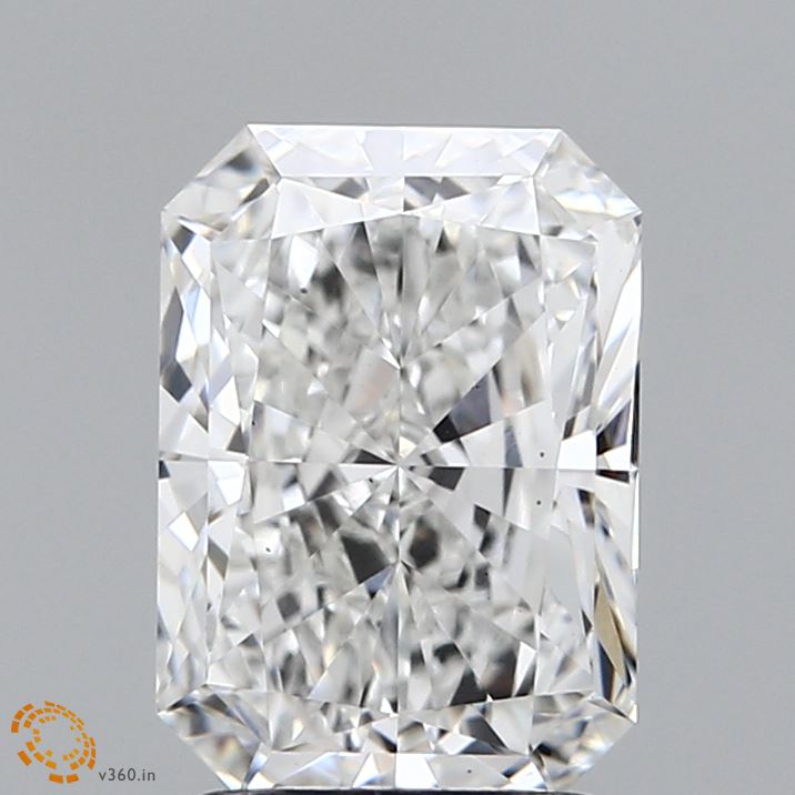 2.22 Carat Radiant Lab Diamond with  Cut Diamond in 14KT  view 1
