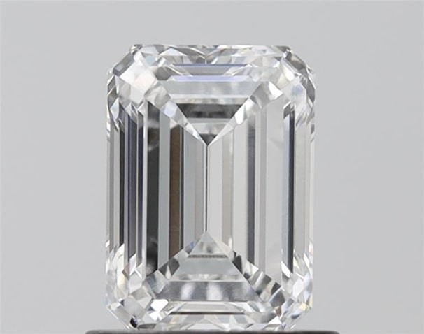 3.09 Carat Emerald Lab Diamond with  Cut Diamond in 14KT  view 1
