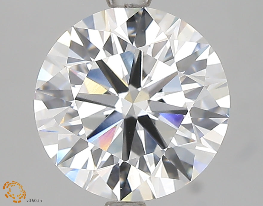3.06 Carat Round Lab Diamond with  Cut Diamond in 14KT  view 1
