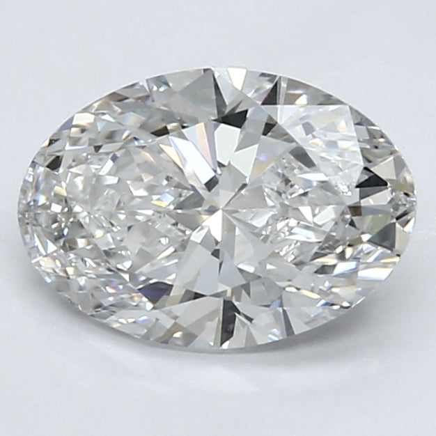2.0 Carat Oval Lab Diamond with  Cut Diamond in 14KT  view 1
