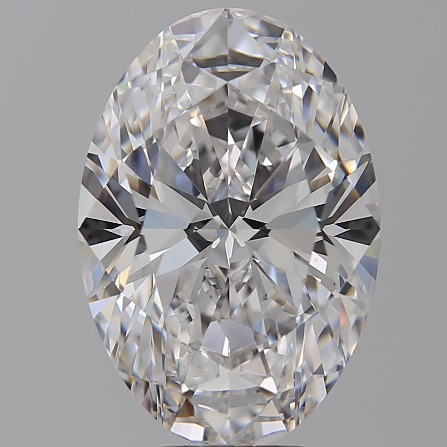 8.0 Carat Oval Lab Diamond with  Cut Diamond in 14KT  view 1
