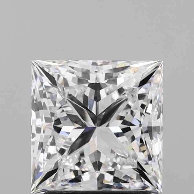 2.25 Carat Princess Lab Diamond with  Cut Diamond in 14KT  view 1
