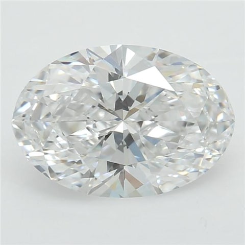 1.58 Carat Oval Lab Diamond with  Cut Diamond in 14KT  view 1
