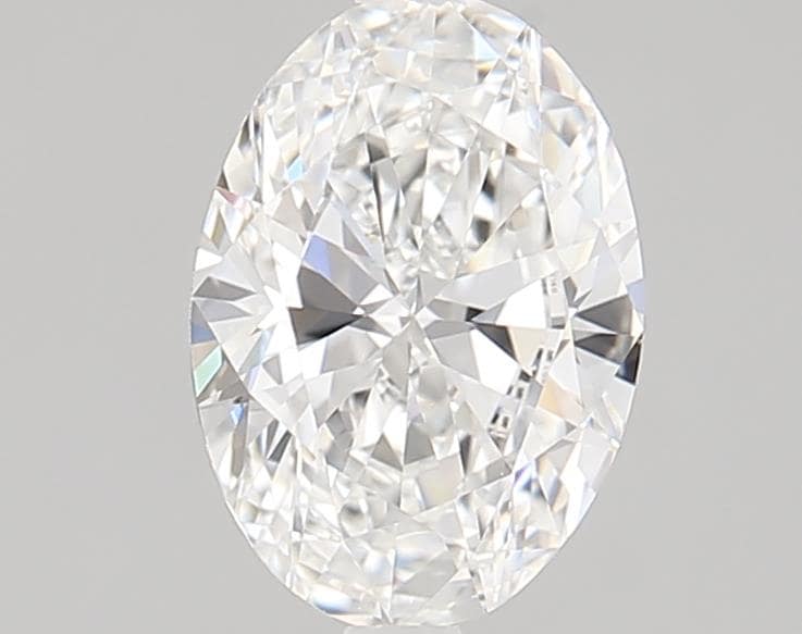 1.28 Carat Oval Lab Diamond with  Cut Diamond in 14KT  view 1
