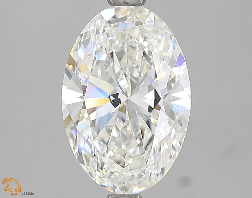 2.02 Carat Oval Lab Diamond with  Cut Diamond in 14KT  view 1

