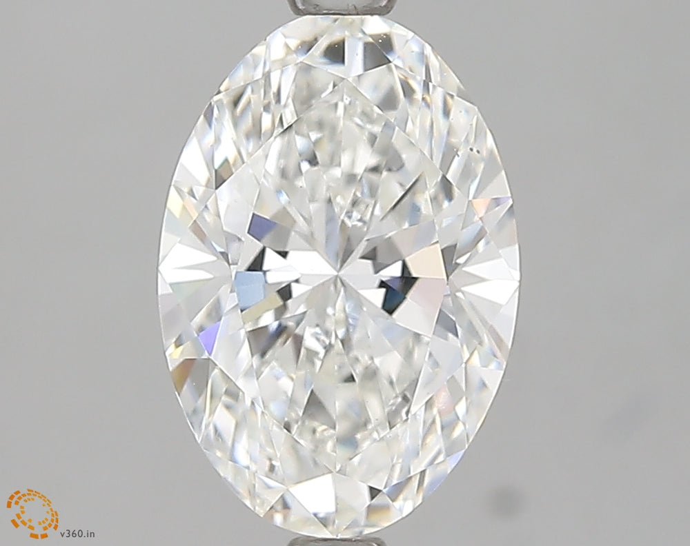 2.04 Carat Oval Lab Diamond with  Cut Diamond in 14KT  view 1
