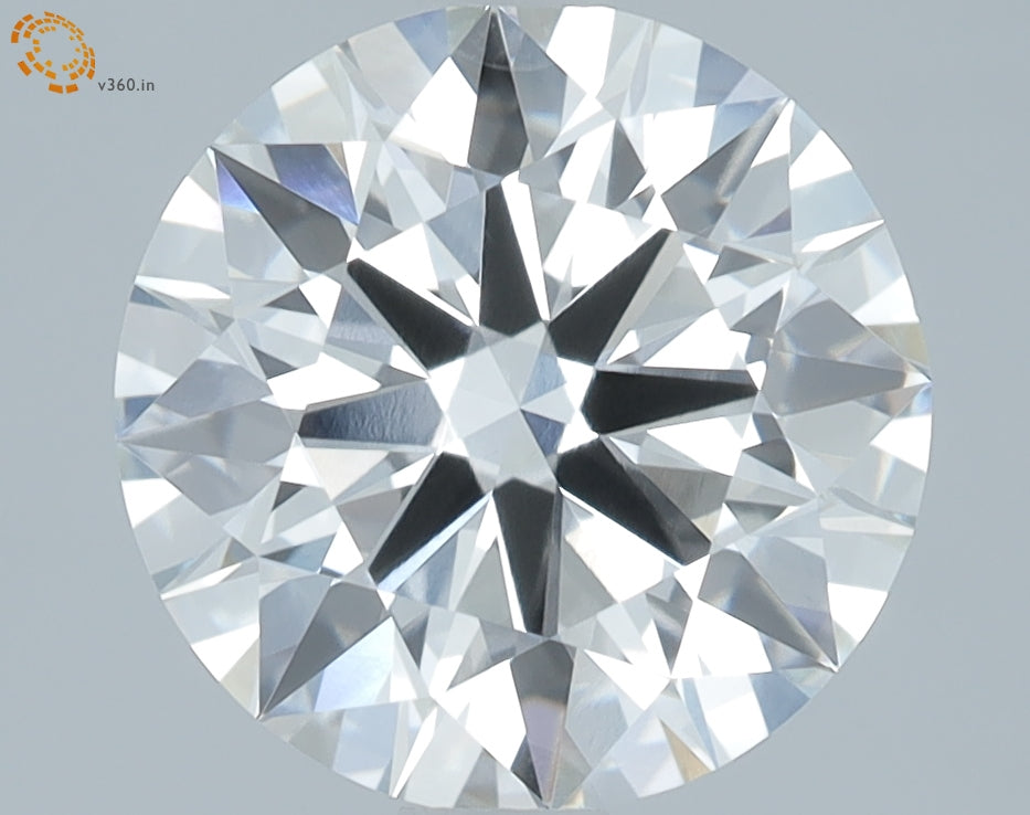 2.05 Carat Round Lab Diamond with  Cut Diamond in 14KT  view 1
