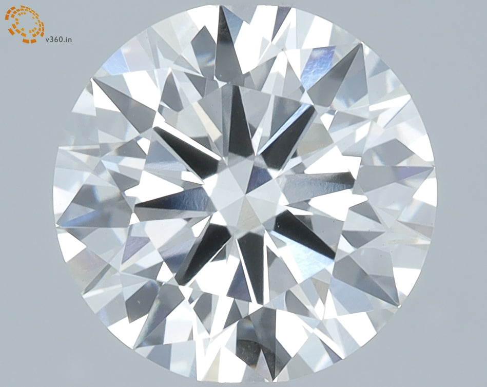 2.1 Carat Round Lab Diamond with  Cut Diamond in 14KT  view 1
