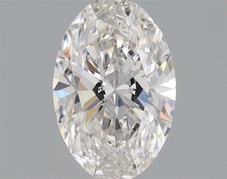 0.9 Carat Oval Lab Diamond with  Cut Diamond in 14KT  view 1
