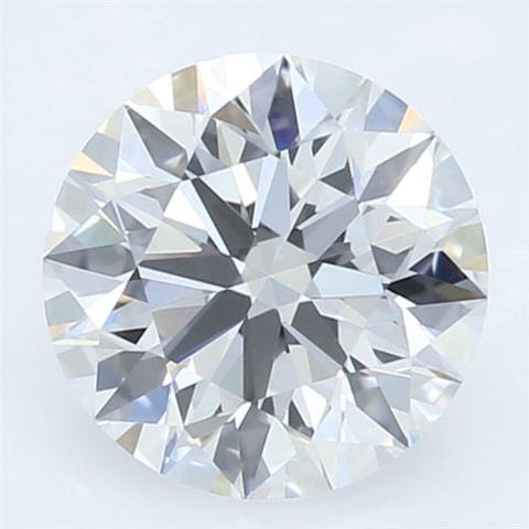 2.09 Carat Round Lab Diamond with  Cut Diamond in 14KT  view 1
