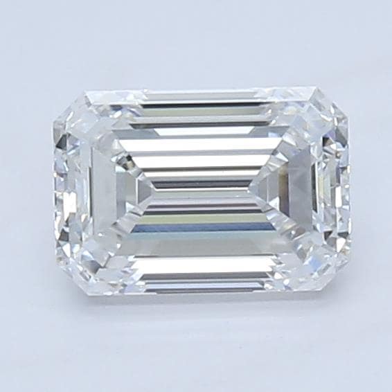 2.01 Carat Emerald Lab Diamond with  Cut Diamond in 14KT  view 1
