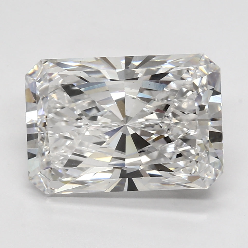 6.5 Carat Radiant Lab Diamond with  Cut Diamond in 14KT  view 1
