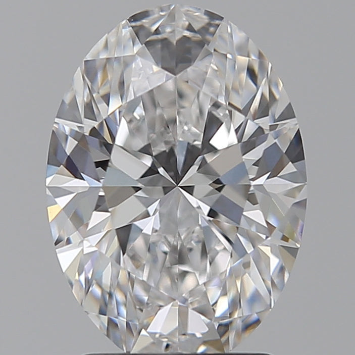 2.25 Carat Oval Lab Diamond with  Cut Diamond in 14KT  view 1
