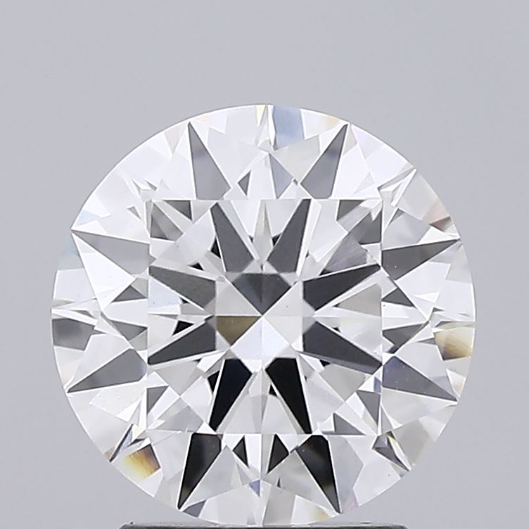 2.26 Carat Round Lab Diamond with  Cut Diamond in 14KT  view 1
