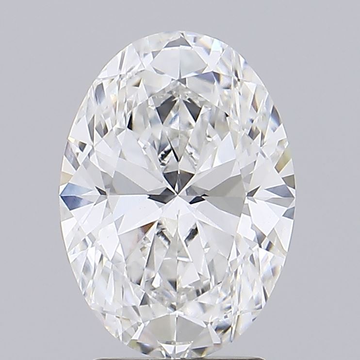 2.79 Carat Oval Lab Diamond with  Cut Diamond in 14KT  view 1

