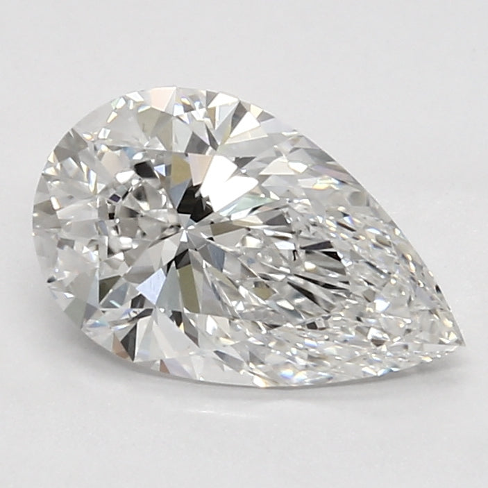 2.15 Carat Pear Lab Diamond with  Cut Diamond in 14KT  view 1
