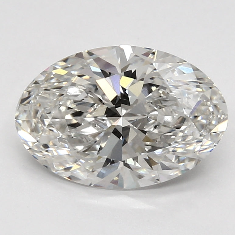 3.19 Carat Oval Lab Diamond with  Cut Diamond in 14KT  view 1
