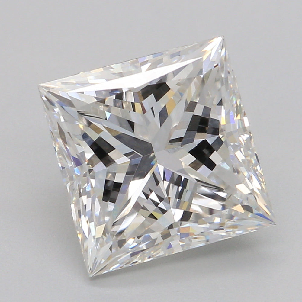 2.72 Carat Princess Lab Diamond with  Cut Diamond in 14KT  view 1

