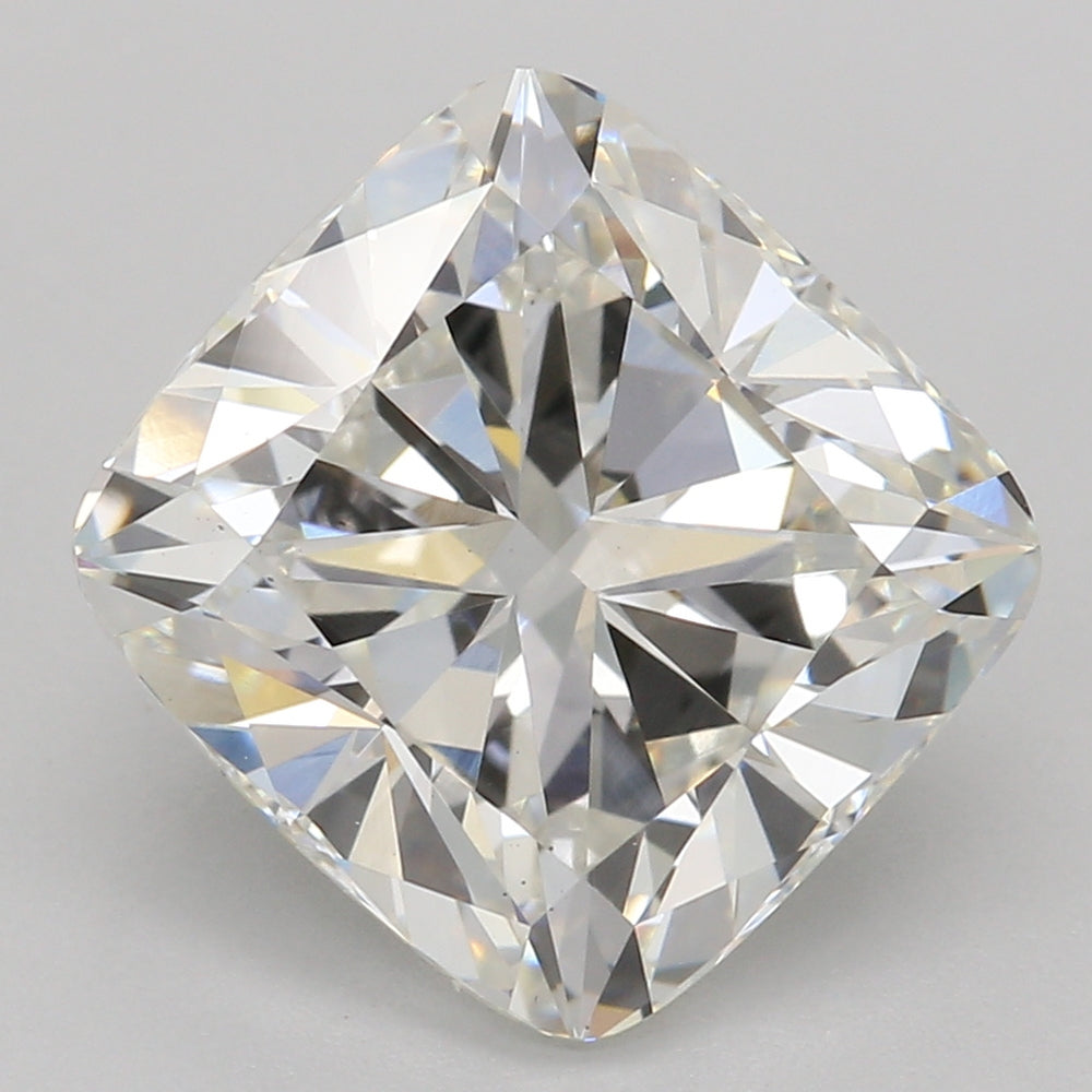 2.78 Carat Cushion Lab Diamond with  Cut Diamond in 14KT  view 1
