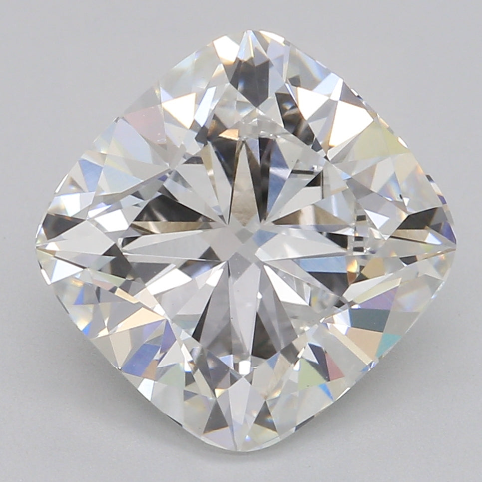 2.81 Carat Cushion Lab Diamond with  Cut Diamond in 14KT  view 1
