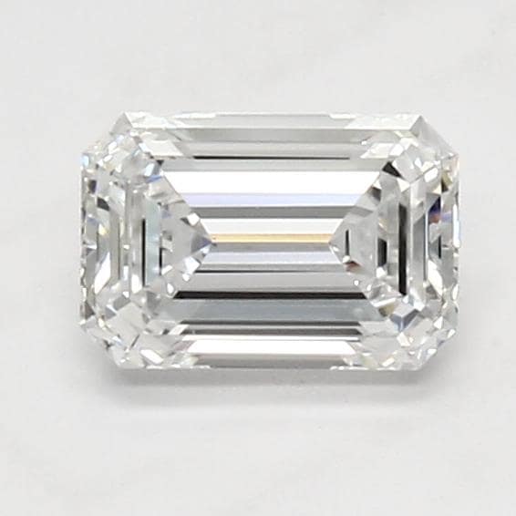 2.03 Carat Emerald Lab Diamond with  Cut Diamond in 14KT  view 1
