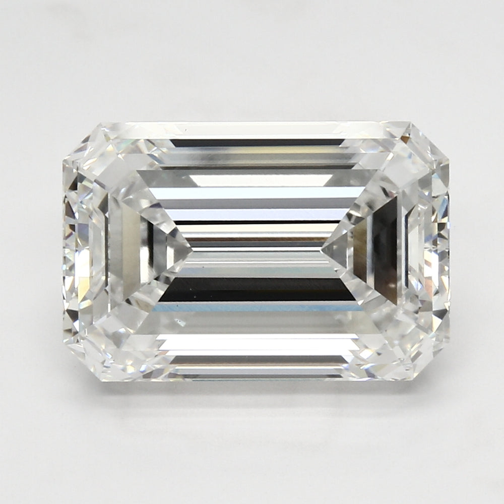 9.27 Carat Emerald Lab Diamond with  Cut Diamond in 14KT  view 1

