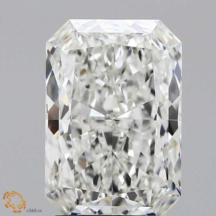 2.73 Carat Radiant Lab Diamond with  Cut Diamond in 14KT  view 1
