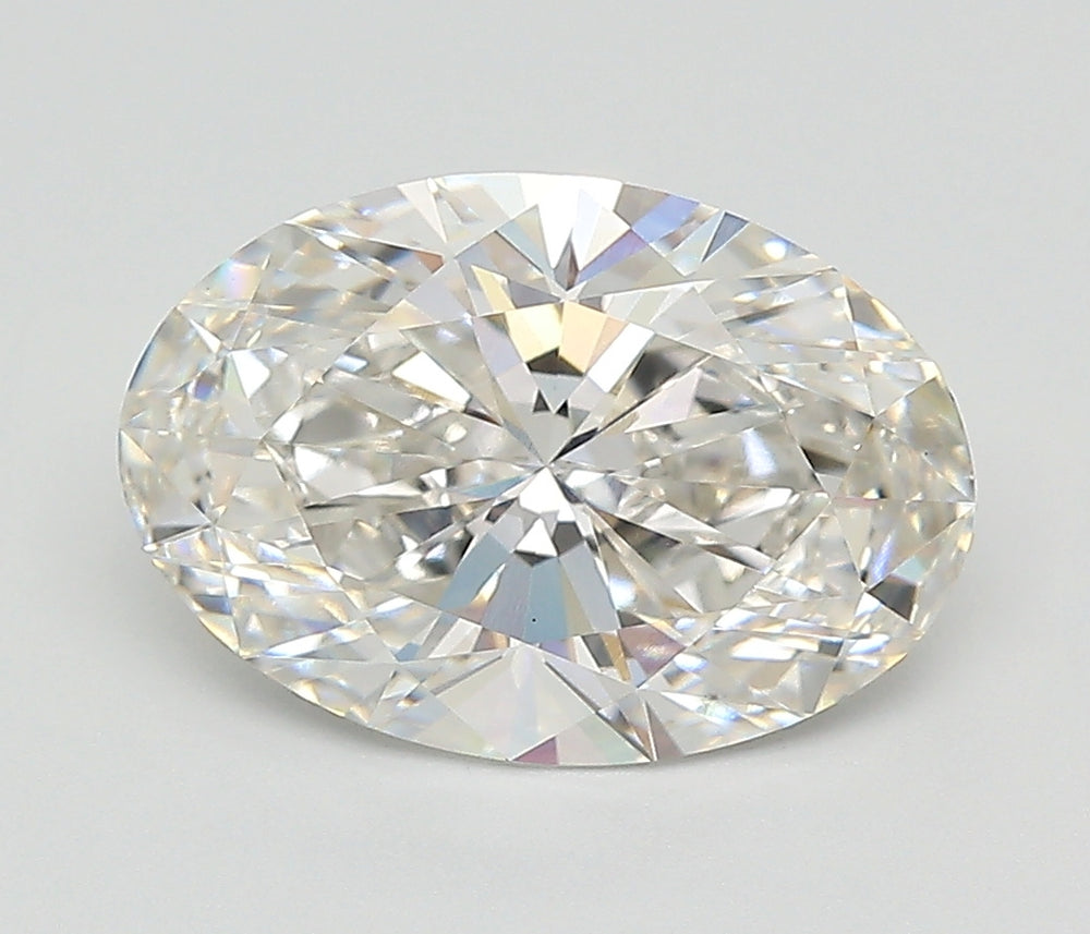 4.04 Carat Oval Lab Diamond with  Cut Diamond in 14KT  view 1
