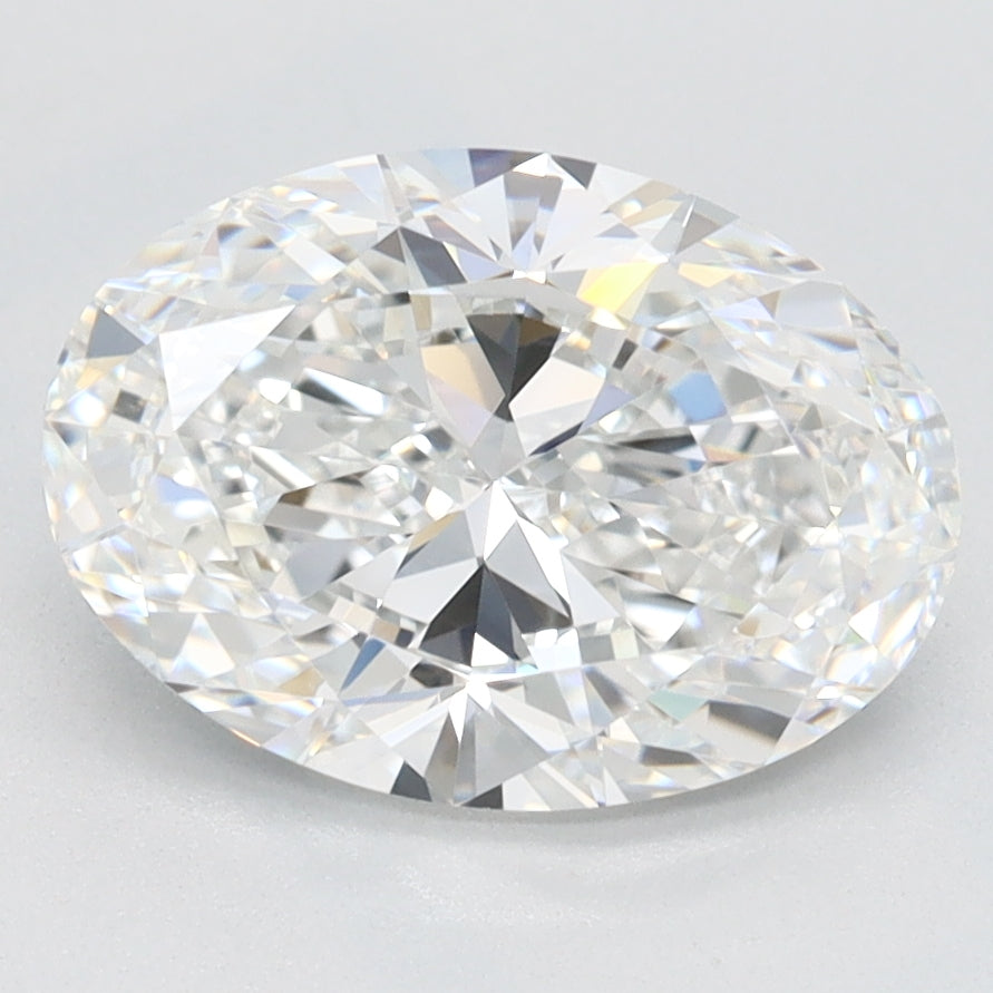 2.0 Carat Oval Lab Diamond with  Cut Diamond in 14KT  view 1
