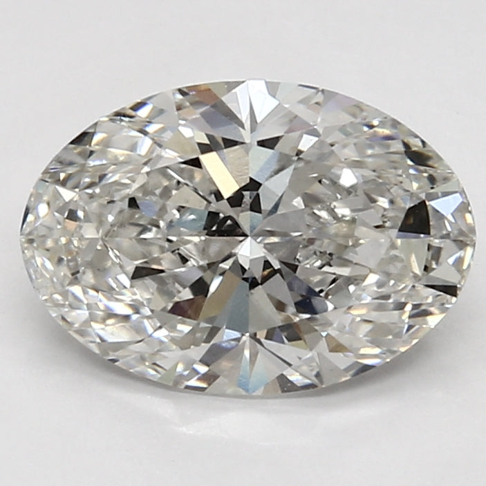 2.84 Carat Oval Lab Diamond with  Cut Diamond in 14KT  view 1
