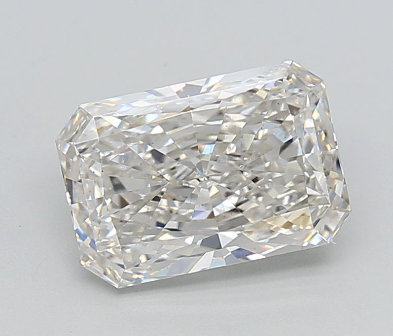 3.16 Carat Radiant Lab Diamond with  Cut Diamond in 14KT  view 1
