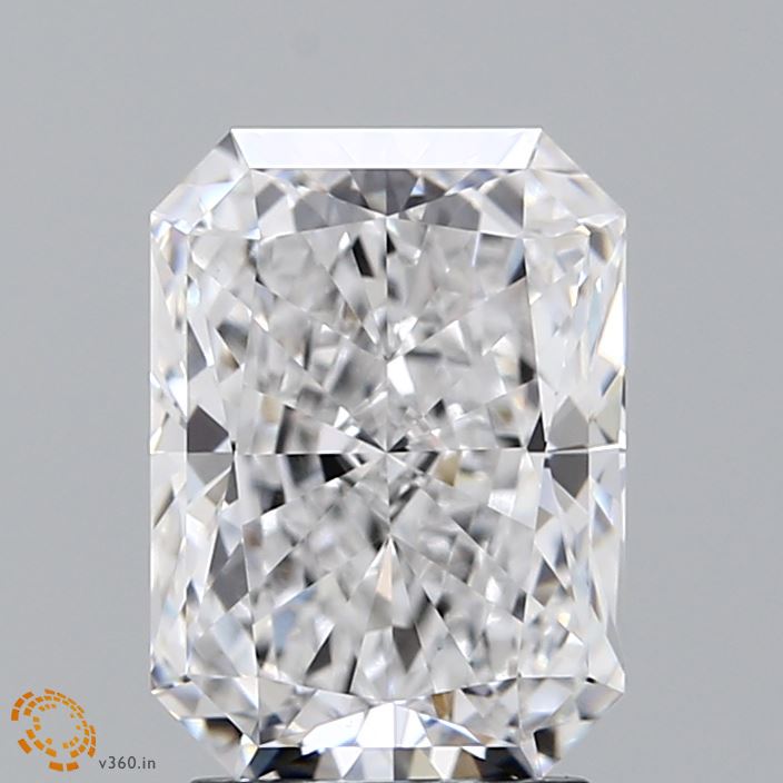2.72 Carat Radiant Lab Diamond with  Cut Diamond in 14KT  view 1
